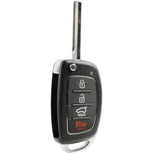 Flip Key for 2013-2015 Hyundai Santa Fe Keyless Entry Remote Fob (95430-4Z100, TQ8-RKE-3F04)