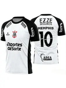 Brazilian Corinthians 2025/26 No. 10 Memphis Depay jersey men's and women's fashion sports fitness short sleeved T-shirt