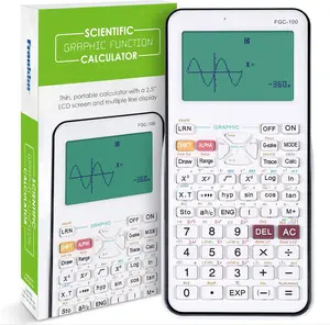 Scientific Graphing Calculator with 3 Operating Modes - Scientific Calculator Includes 20 Built-in graphs - Ideal for Beginner and  Courses with Protective Cover - White