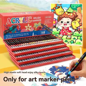 Acrylic Paint Marker Pen Set, 12-60 Colors Double Tip, Quick Dry, Art Supplies for Rock Painting, Wood, Canvas, Stone, Glass, Acrylic Markers