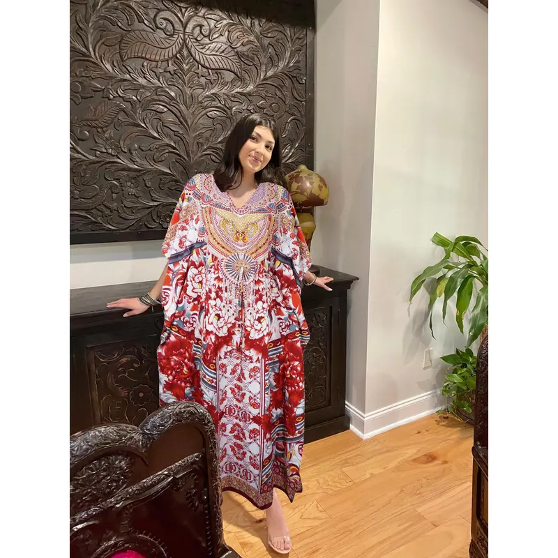 Womens Summer Midi Cotton Kaftan Dress, Beach, Black Mummuu Dresses S/M/L -  TikTok Shop
