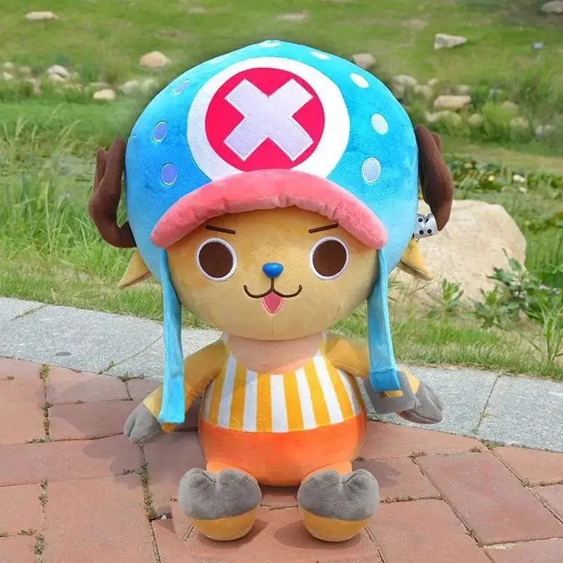 One Piece Tony Tony Chopper Plush Doll Throw Pillow – Multiple Sizes -  Soft Plush Fabric with PP Cotton Filling Anime Plushie