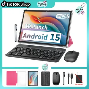 【TikTokShopSpringGlowUp】Relndoo, 10.1 Inch Android 15, 5 in 1 Tablet with Keyboard, Mouse, Stylus, Case, 5G WiFi