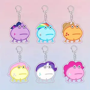 The cute horse keychain, Keychain set, made of acrylic material, is suitable as a key ring for keys, bags, etc., or pendant gift for Teacher's Day, graduation season
