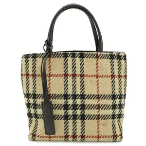 Pre-owned BURBERRY Wool Shoulder Bags Leather Handbag