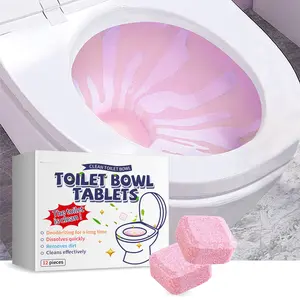 Toilet effervescent tablets, toilet cleaner for cleaning odors, yellow stains, dirt, and urine marks, toilet bowl cleaning tablets