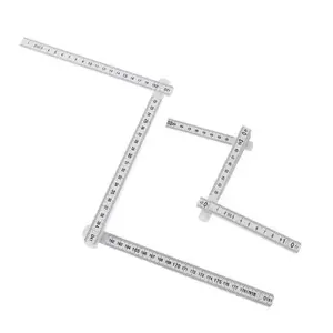 Plastic Folding Ruler with 10 Lock Points, Metric Measurement System, Lightweight Tool, Ideal for Precision Measurements