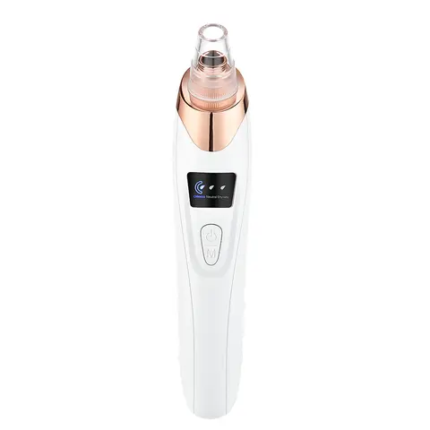 High-Quality ABS Pore Vacuum Nose Blackhead Remover - USB Charging 5V/1A Facial Cleansing Tool, 5 Swap Heads, 3 Adjustable Levels, Rechargeable Batteries, Travel Size, All Skin Types Whitehead Remover