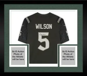 Framed Garrett Wilson New York Jets Autographed Nike Rivalry Game Jersey - Fanatics Authentic Certified