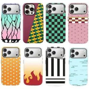 Demon Slayer Anime Pattern of The Haori Design Artistic Phone Cases For iPhone 17 Promax Pro Air 16 Plus 15 14 13 12 11 Shockproof Protective Cover Perfect Christmas Halloween Birthday Gift