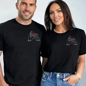 [Graphic T-Shirt] 100% Cotton Couple Matching T-Shirt - Couple Shirts,Couple Outfit, Matching Couple Graphic Tee Engagement Love Shirt Romantic Gift ,Anniversary/Boyfriend/Girlfriend/Husband/Wife Gift
