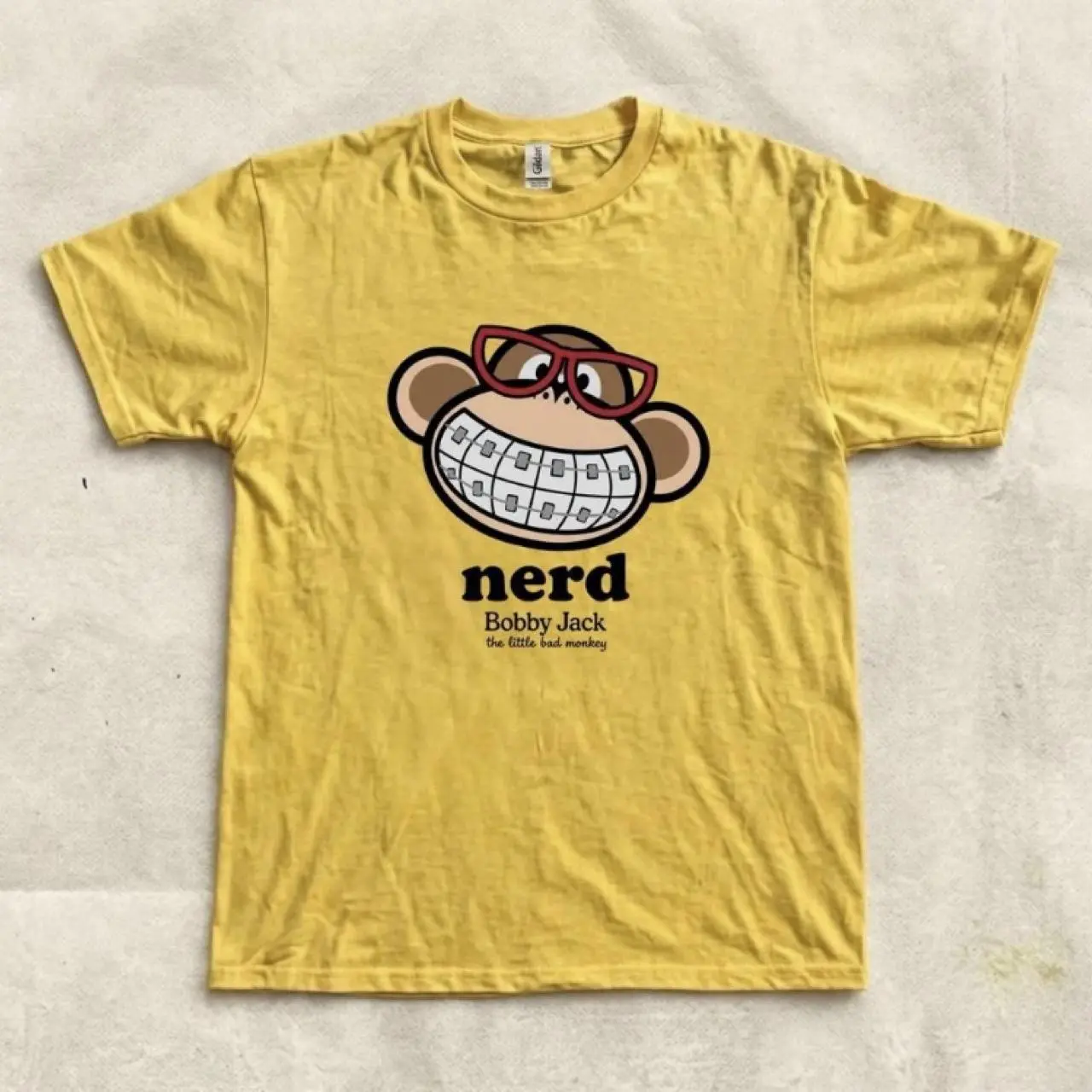 Bobby Jack T-shirt | Vintage Bobby Jack Nerd Monkey Braces Graphic Tee, Retro Y2K Cute Cartoon Shirt, Loose Fit Top