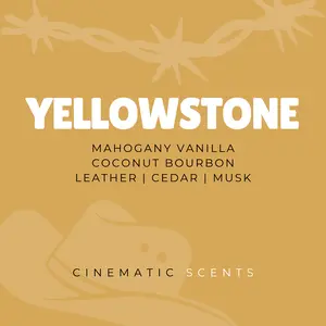 Yellowstone Candle - Mahogany Vanilla Scented Candle with Coconut, Leather, Cedar & Musk - Freshener for Decor and Fragrance