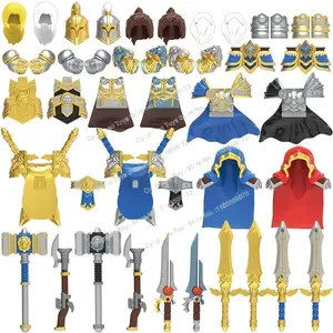 DT017 Golden Knights Medieval Heavy Armored Soldiers Action Figures Accessories Building Blocks Toys for Children gifts