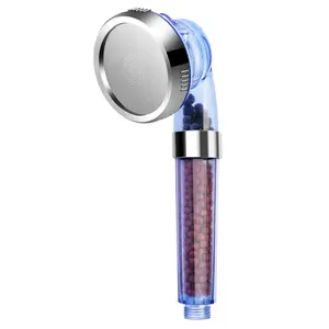 High Pressure Ionic Filter Shower Head, 3 Adjustable Spray Modes Handheld Shower with Mineral Stone Filtration, Water Saving Bathroom Shower Accessory for Home Bath