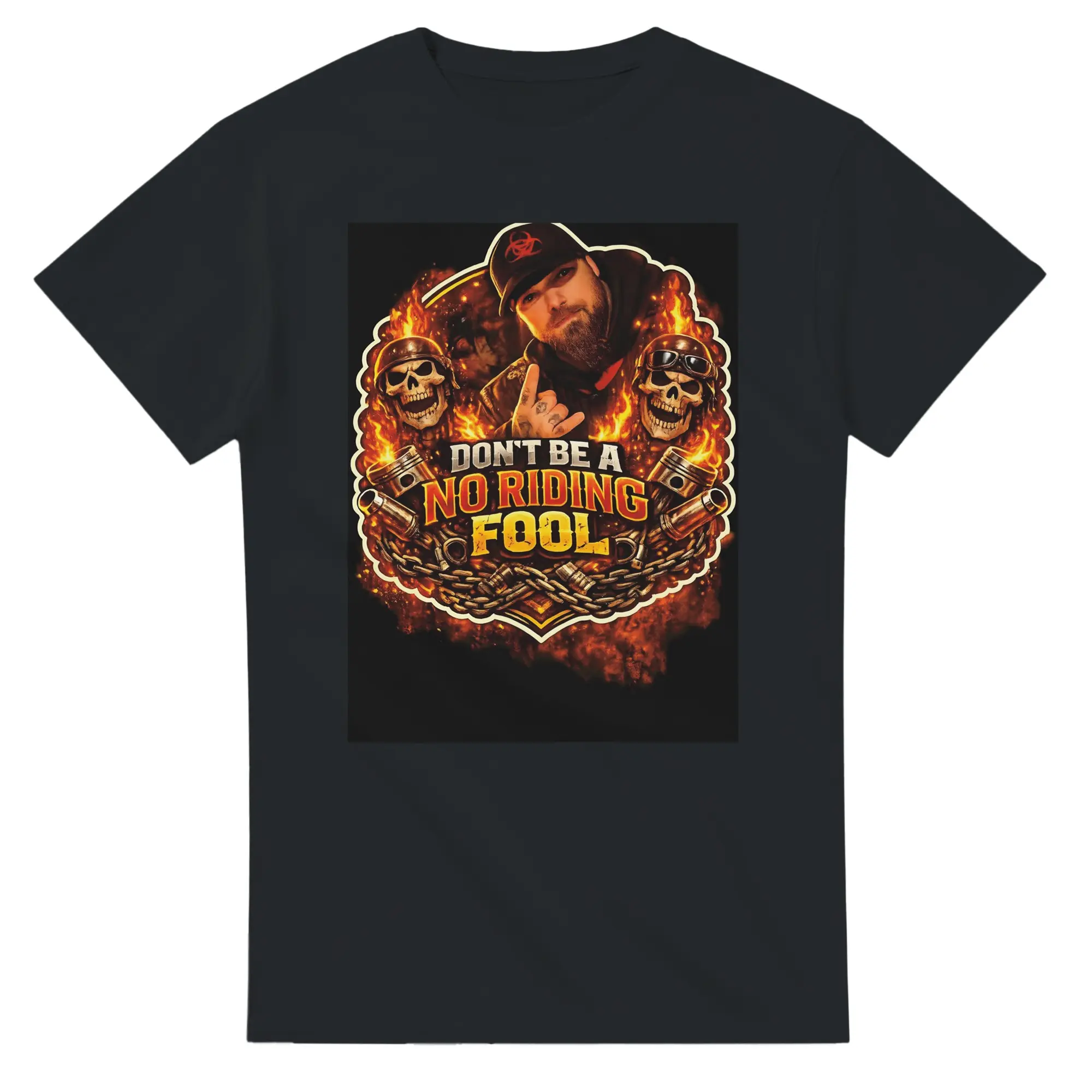 Don't be a no riding fool Heavyweight Unisex Crewneck T-shirt | Gildan® 5000