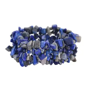 Multi Fluorite Chips Carpet Stretch Beaded Bracelet for Women Jewelry Purple Therapy Birthday Christmas Gifts for Women