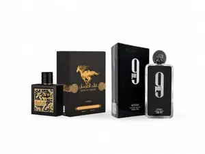 Oudlash Bundle | Lattafa Qaed Al Fursan + Afnan 9 PM | Mens Fragrance | 100ML - 3.4 Oz | Eau De Parfum | Woody, Warm, Spicy & Aromatic Amberwood