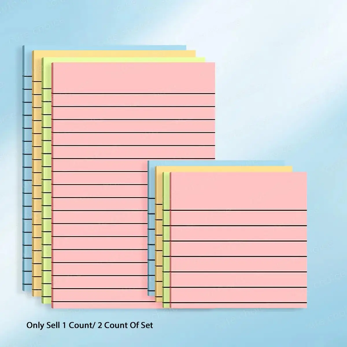 Line Sticky Note, 50 Sheets/Set Memo Pads, Sticky Note Pads, Sticky Note Pads for Office, School, Classroom, Student, Teacher, Office Accessories, Min