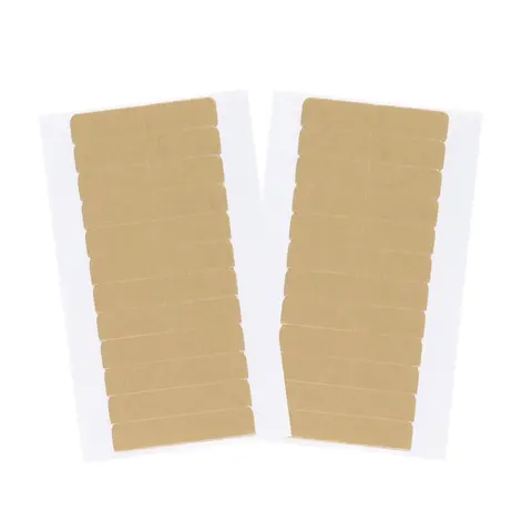 Hotbanana Pre-Cut Hypoallergenic Double-Sided Adhesive Hair Extension Tape Strips, 24pcs Durable Replacements (1.6 x 0.3 inches, 4–6 wk replace cycle), Invisible Hold for Tape-In Hair Extensions, Professional Accessory for At-Home Users