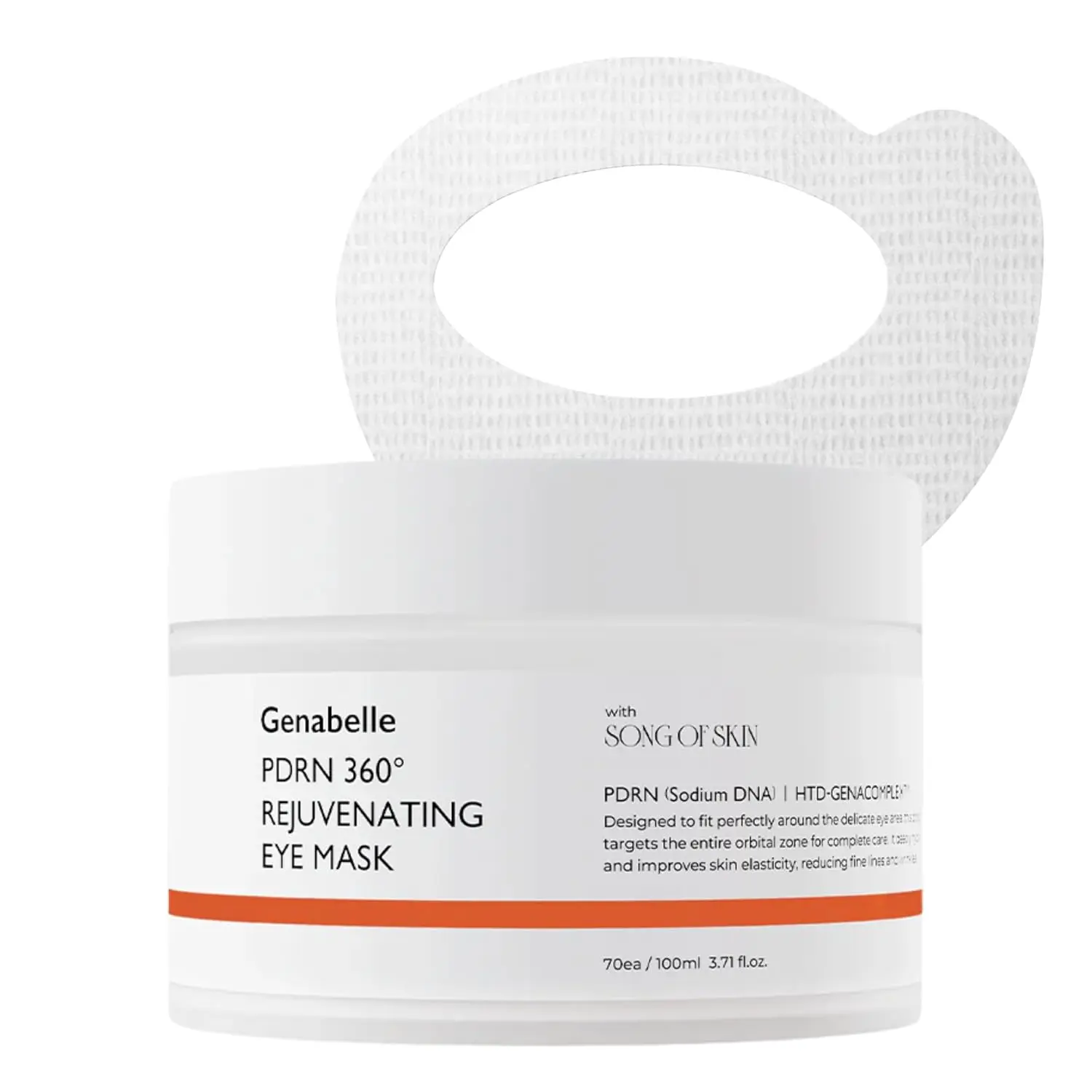 [Genabelle] PDRN 360° Rejuvenating Eye Mask – Full Eye Area Eye Patches for Hydration, Firming & Elasticity with PDRN & Peptides – Targets Dark Circles, Puffiness & Fine Lines, Glass Skin