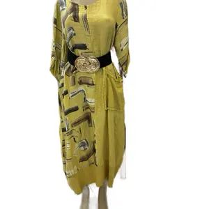 Linen Dress with Belt - Casual Style for All Seasons
