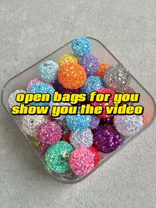 Tara(9814)gc.Mix Colors Glitter Beads 2～4 per bag