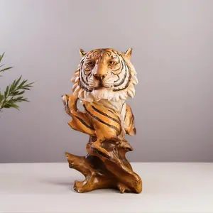Classic Vintage Lion Tiger Horse Head Statue, King of Beasts Sculpture, Home Office Living Room Decor, Perfect Gift Collection