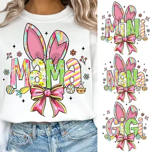 Easter Mama Bunny Coquette Sweatshirt, Mama Easter Sweatshirt, Easter Sweater, Coquette Easter Shirt, Mama Easter shirt, Bunny Sweatshirt