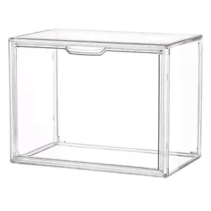 Clear Plastic Storage Box with Handle for Organizing Items