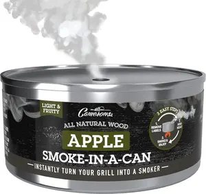 Grilling Smoke - Reusable Flavorwood BBQ Grill Smoke in a Can (Natural Apple Wood) - Easily Infuse Natural Wood Flavor