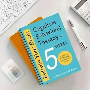 CBT Cognitive Behavioral Therapy Spiral Notebook, Professional Practical Style, 5-Week Anxiety & Depression Management Workbook, Ideal for Mental Health Self-Care & Personal Growth