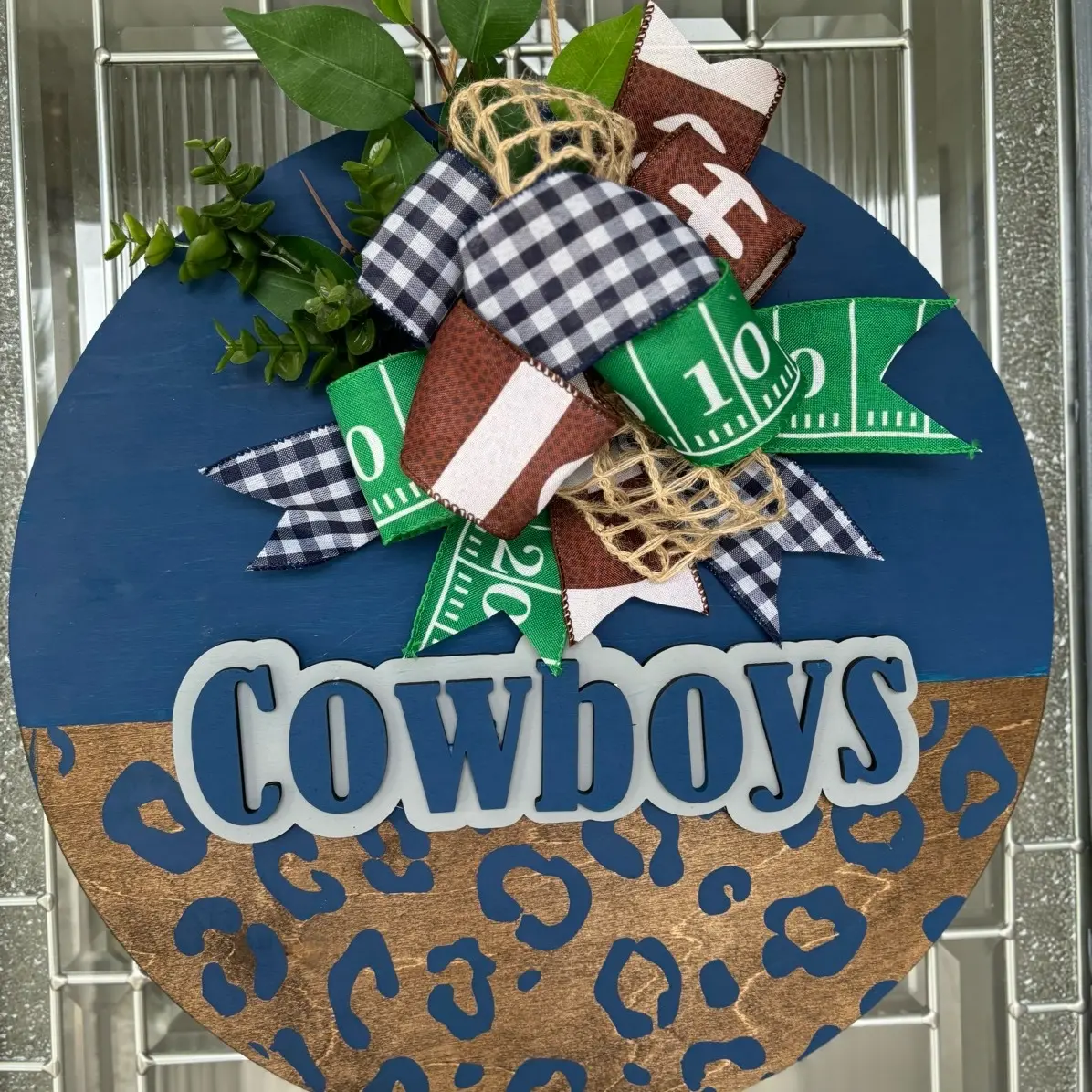 Our wreaths can be catered to any sports team, profession or theme. This pictured wreath is for presentation purposes and you can request any design.