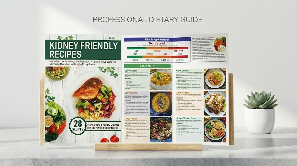 Kidney Diet Reference Set for CKD, Dialysis and Home Care, Foods to Eat & Avoid with Meal Guidance Food Guide