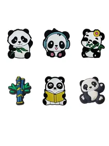 Cute Panda Design Shoe Charm, Fashionable Shoes Decorations for Women & Girls, Shoes Accessories for Clogs, Garden Shoes Decorations