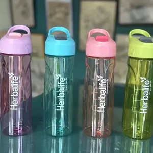 New HERBALIFE Portable Protein Shaker Bottle, 600ML Blender Bottle, Leak Proof Sport Mixer Bottle Camping Running Yoga