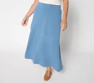 Peace Love World Regular French Terry Pull-On Seamed Skirt