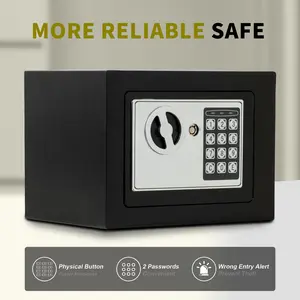 Secure Digital Safe Box, Anti-Theft Wall-Mountable Safe for Home, Office, Hotel, Protect Your Cash, Jewelry, Passport and Valuables