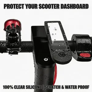 Electric Scooter Dashboard Cover for Xiaomi M365 / 1S / Pro / Pro 2 - Clear Silicone Durable Screen Protector, Full Coverage Panel Case