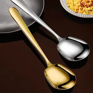 4/8 Piece Stainless Steel Serving Spoon Set, Durable Design, Dishwasher Safe, Ideal for Parties, Dinners, Banquets