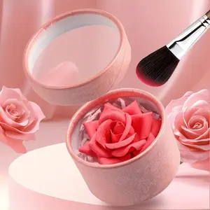 3D Three-dimensional Rose Highlight Powder Blusher High Gloss Glitter Improves The Look Nude Makeup Easy to Color Highlight Powder Face Contour Makeup Festival Party Music Festival Basic Makeup Valentine's Day Gift