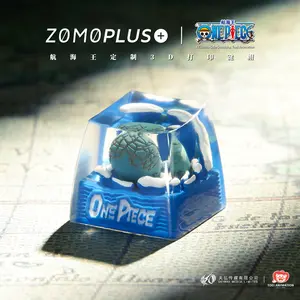 ZOMO ONE PIECE Laboon 3d Printed Artisan Keycap Anime Whale Keycaps For Mechanical Keyboards