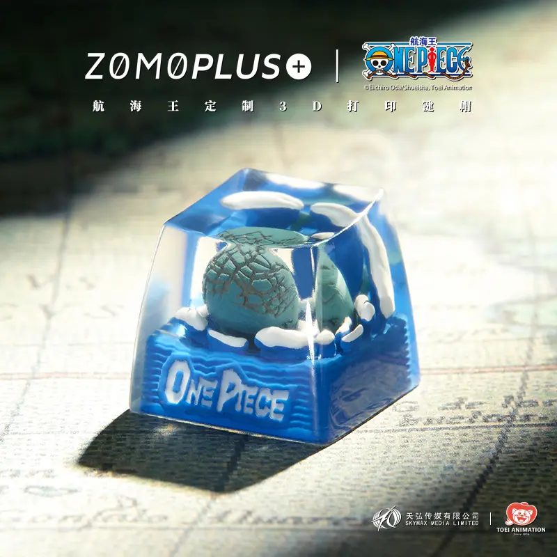 ZOMO ONE PIECE Laboon 3d Printed Artisan Keycap Anime Whale Keycaps For Mechanical Keyboards