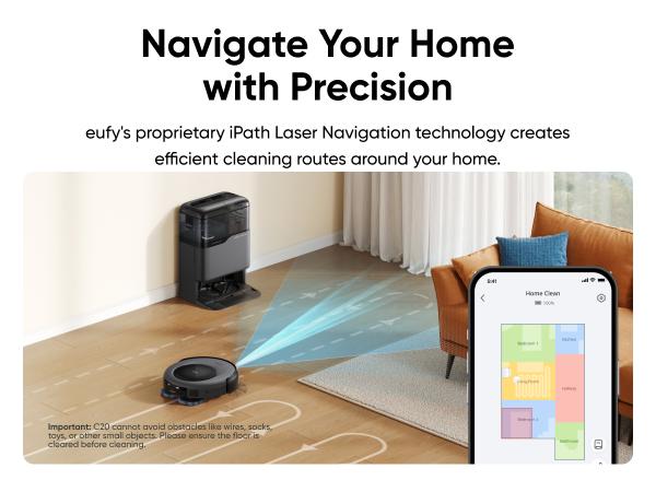 eufy C20 Omni Robot Vacuum, Robot Vacuum and Mop Combo, Self Emptying, Auto Mop Washing and Auto Drying for hands-free cleaning, 3.35-Inch Ultra-Slim Body, 7000 Pa Powerful Suction, All-in-One Station, Cleaner Machine Cleaner Cordless