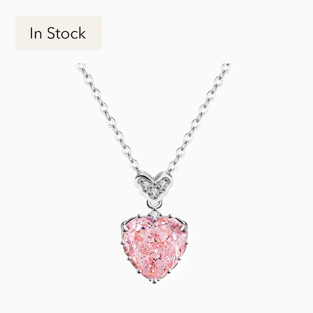 DARRY Rosy Pink Heart Necklace
