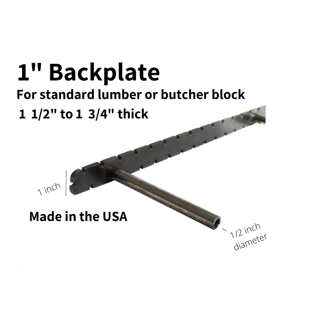 Sheppard Brackets Floating Shelf Mounting Bracket - Heavy Duty for Standard Lumber, 1 Inch Backplate, 45 lbs per Stud, 3", 5" & 7" Rod Lengths