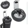 40oz Replacement Lid Compatible with 40oz Tumblers, Dual-Spout 2-in-1 Design with Straw & Sip Opening, Leak-Proof Dustproof Cover, Detachable Silicone Seal, Leakproof Silicone Lid, Leak Proof Lids