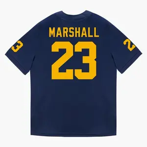 Michigan Wolverines #23 Jordan Marshall Student Athlete Blue Football Jersey
