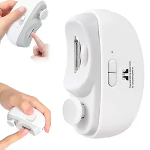 Electric Nail Clipper and Polisher 2-in-1, with LED Light, Anti-Pinch Safety Feature, Polishing and Grinding Functions, USB Charging, Multi-functional manicure tool for home and salon use, Suitable for All Ages, Ideal Valentine's Day gift