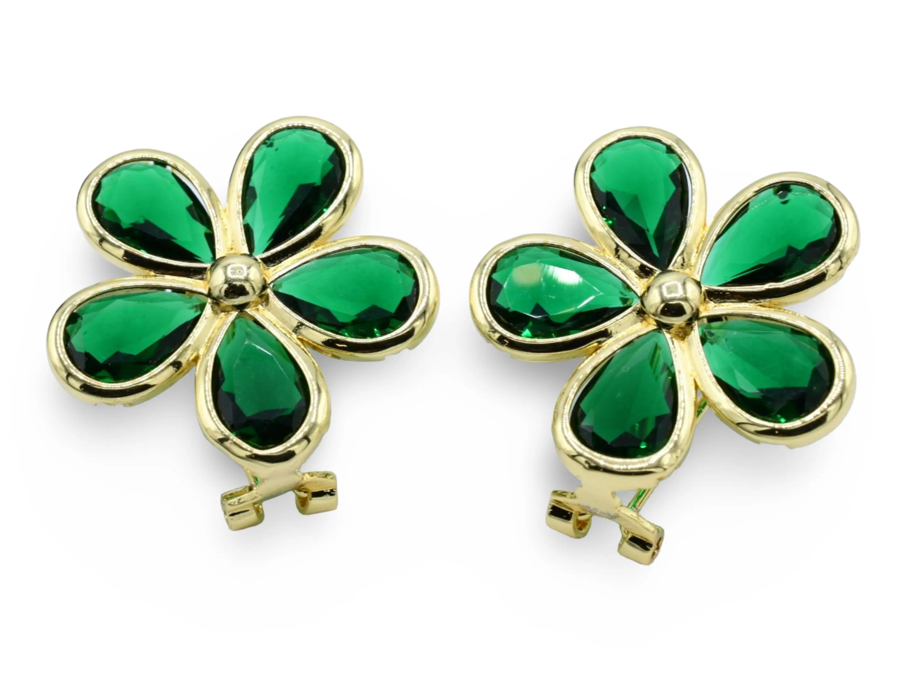 GREEN Flower Earrings GREEN Flower Earrings